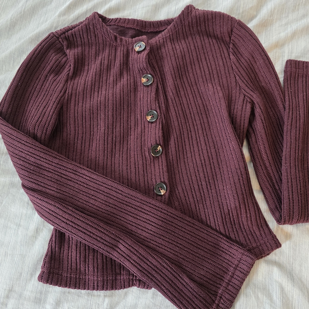 Missguided Deep Purple Knit Cardigan